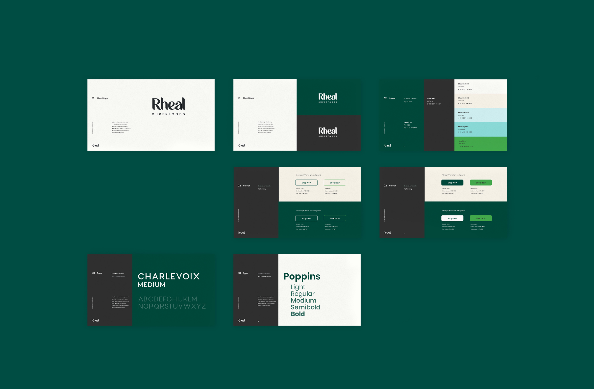 Rheal branding